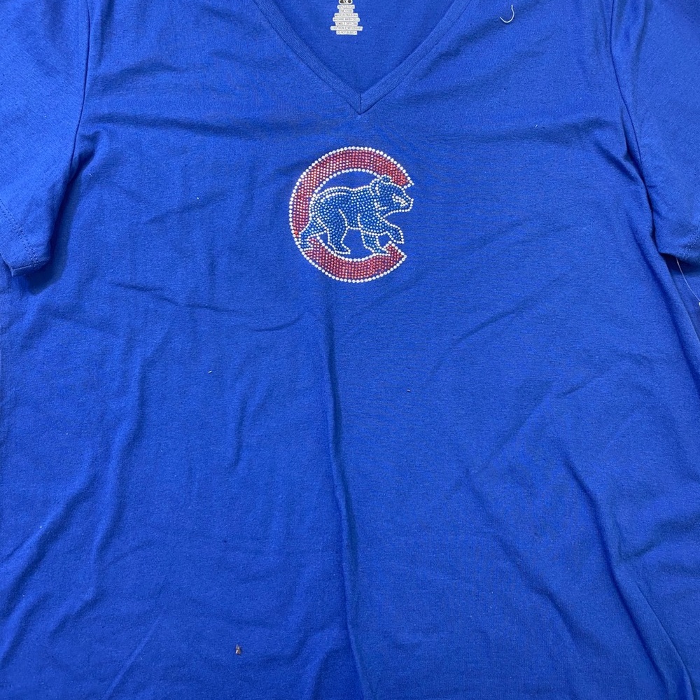 Chicago Cubs MLB women’s 1x flashy beaded shirt